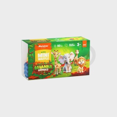 Marioinex Mini Waffle - Animals SAVANNA 50 pcs