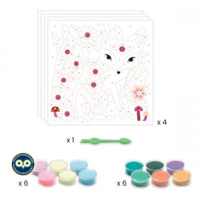 Djeco Kit de Pinturas com Areia - Luzes Do Jardim