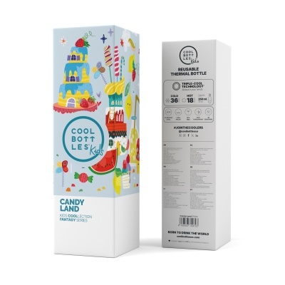 Cool Bottles Garrafa Térmica Candy Land 350ml