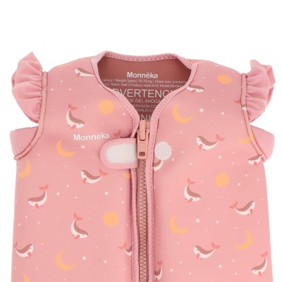 Monnëka Colete Flutuador Whale Pink Learning