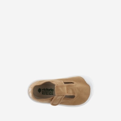 Victoria Shoes Sandália Barefoot Bosco Lona Caramelo Victoria Shoes Sandália Barefoot Bosco Lona Caramelo