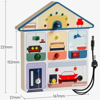 TopBright Busy Board House Montessori com Luzes TopBright Busy Board House Montessori com Luzes