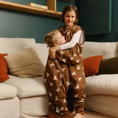 MOLIS&CO Saco de Dormir com Pernas e Mangas Teddy Mocca TOG 1