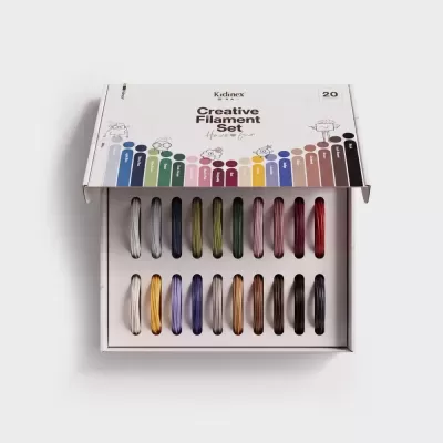 Kidinex Conjunto de Filamentos PCL 20 Cores para Caneta 3D Kidinex Conjunto de Filamentos PCL 20 Cores para Caneta 3D