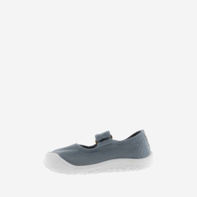 Victoria Shoes Bailarina Barefoot Bosco em Lona Atlântico