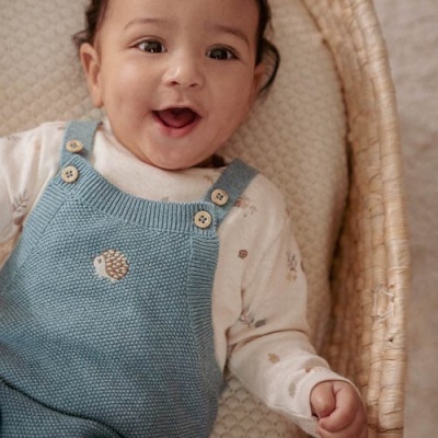 Little Dutch Macacão em Malha Azul para Bebé – Forest Friends