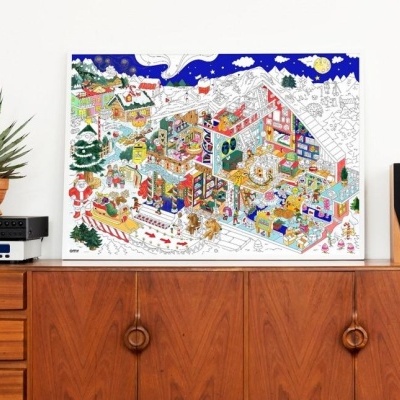 OMY Poster Gigante Christmas Factory + Autocolantes