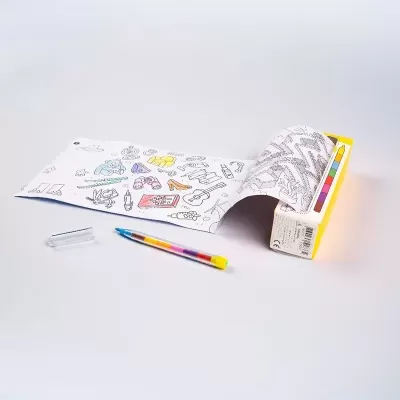 OMY Pocket Games Mini Rolo de Colorir Atlas