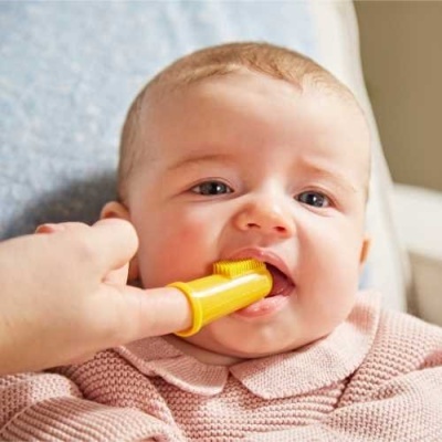 Matchstick Monkey Pack 2 Escovas de Dedo com Estojo Amarelo e Cinza