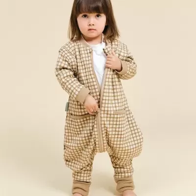 MOLIS&CO Saco de Dormir com Pernas e Mangas Brown Checks TOG 1 MOLIS&CO Saco de Dormir com Pernas e Mangas Brown Checks TOG 1