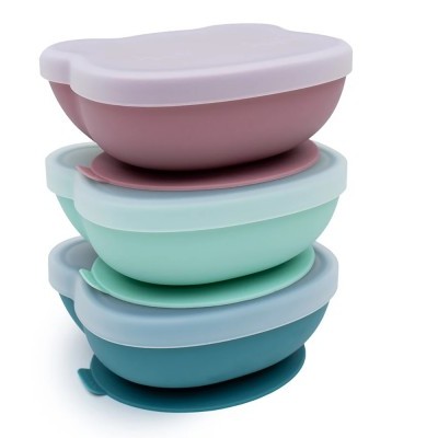 Taça com ventosa e tampa ursinho