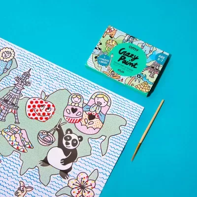 OMY Crazy Paint Poster Pintura de Água Atlas