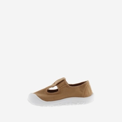 Victoria Shoes Sandália Barefoot Bosco Lona Caramelo