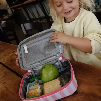 Hello Hossy Snack Bag Bolsa Térmica para Snacks Pink Stripes Hello Hossy Snack Bag Bolsa Térmica para Snacks Pink Stripes