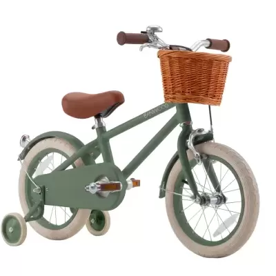 Banwood   Bicicleta Clássica Vintage 14" Verde Floresta