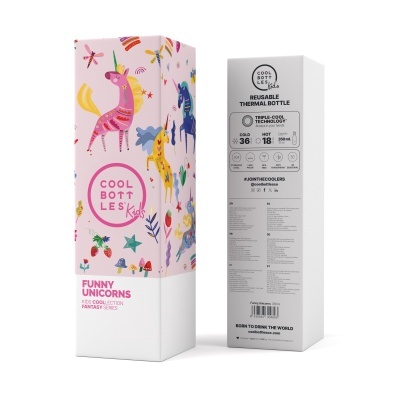 Cool Bottles Garrafa Térmica Funny Unicorns 350ml