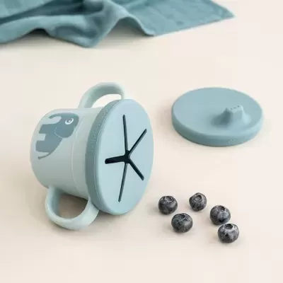 Done By Deer Mini Copo para Água e Snacks Foodie Azul