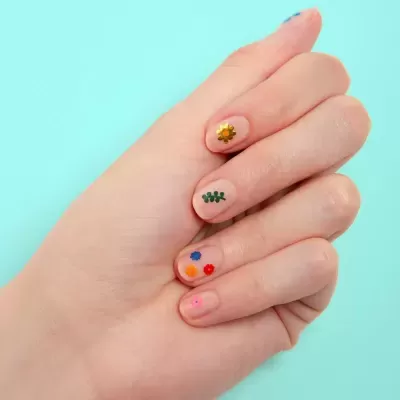 OMY Sticker Unhas Nail Art Flower