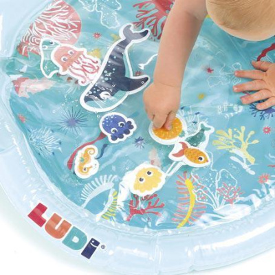 Ludi Tapete de Água Sensorial XXL Sereia Azul