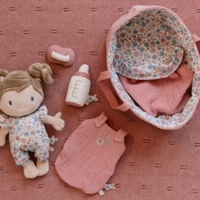 Little Dutch Boneca Bebé Rosa Com Alcofa