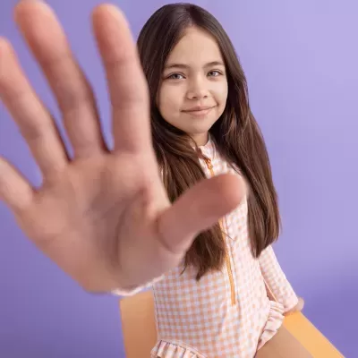 Swim Essentials Fato de Banho com Mangas Apricot Orange