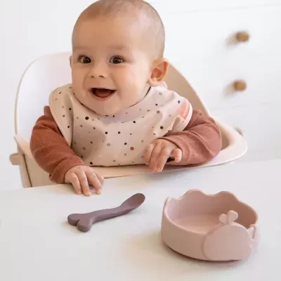 Done by Deer Taça Silicone com Ventosa Wally Rosa