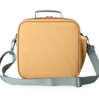 Monnëka Lancheira Rígida Stripes Yellow Chess