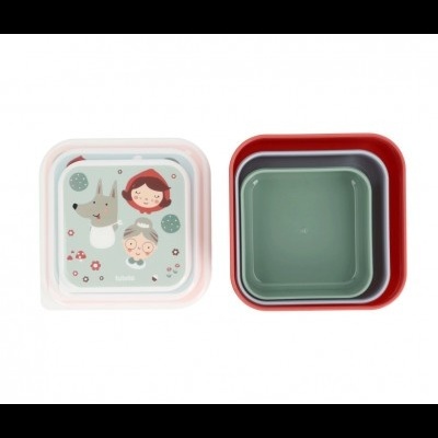 Tutete Conjunto 3 Caixas para Alimentos Little Red