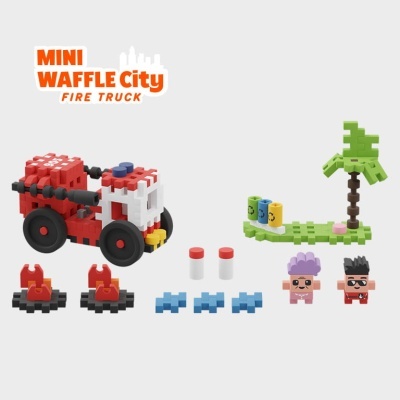 Marioinex Mini Waffle City Fire Truck 80 pcs