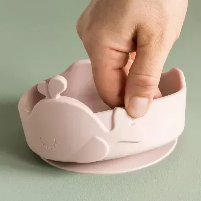 Done by Deer Taça Silicone com Ventosa Wally Rosa