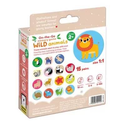 Banana Panda Jogo da Memória On-the-Go Wild Animals +2