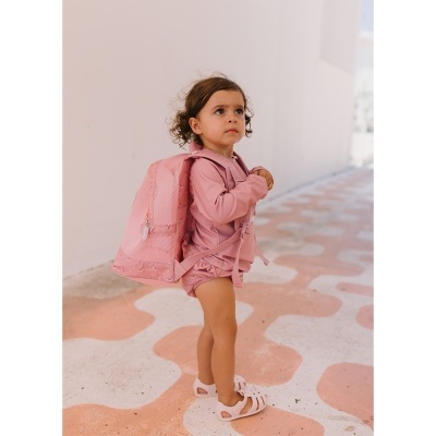 Monnëka Mochila Infantil Anti-Areia Whale Pink