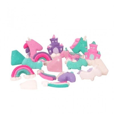 Tutti-Frutti Plasticina Orgânica Perfumada Trio Unicórnios e Arco-Íris