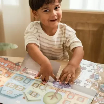 Little Dutch Livro Autocolantes Reutilizáveis Bombeiros
