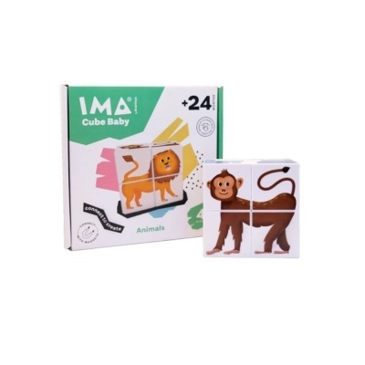 Imanix Cubos Magnéticos Cube Baby Animals 4 Peças