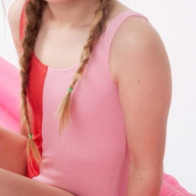 Compañia Fantástica Mini Fato de Banho Bicolor Rosa e Vermelho