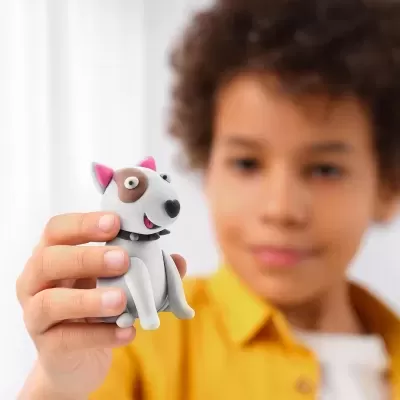 Hey Clay Figura Bull Terrier Pasta de Modelar