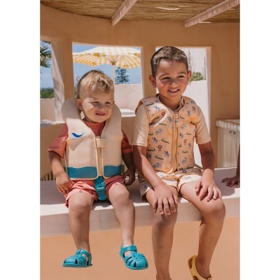 Monnëka Colete Flutuador Whale Teal Learning 1-2 Anos