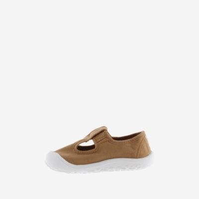 Victoria Shoes Sandália Barefoot Bosco Lona Caramelo Victoria Shoes Sandália Barefoot Bosco Lona Caramelo