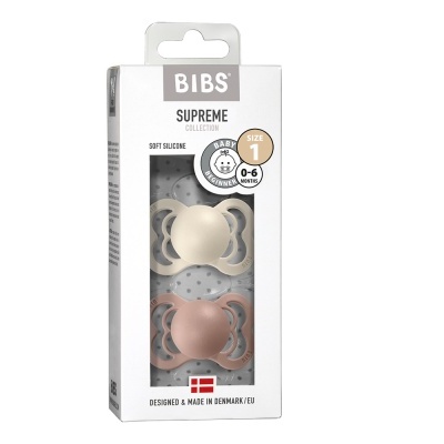 BIBS Chupetas Supreme Silicone 0-6 Pack 2x