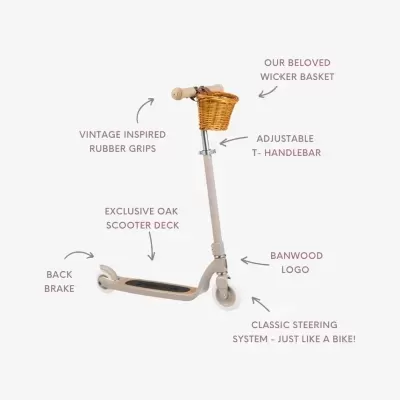 BANWOOD Maxi Scooter Trotinete Vintage Bege