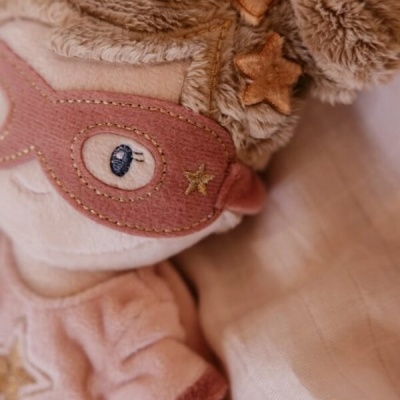 Little Dutch Boneca De Pano Super-Herói Rosa 35 Cm