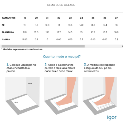 Igor Sandálias de Praia Barefoot Nemo Solid Oceano