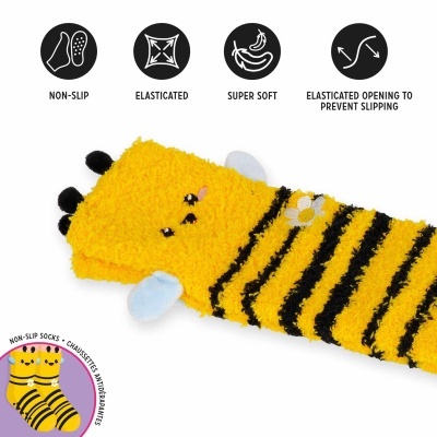 Legami Meias Polares Antiderrapantes Adulto Abelha