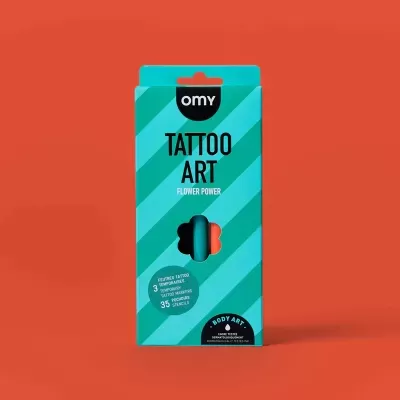 OMY Canetas de Tatuagem Temporária  Flower Power
