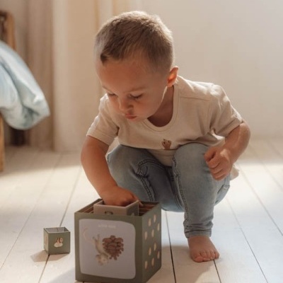 Little Dutch Cubos De Encaixe E Torre Em Cartão - Forest Friends
