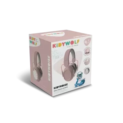 Kidywolf Abafadores de Ruído para Crianças KIDYNOISE Rosa Kidywolf Abafadores de Ruído para Crianças KIDYNOISE Rosa