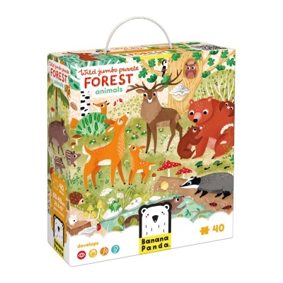 Banana Panda Puzzle 40 Peças - Animais da Floresta