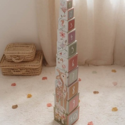 Little Dutch Cubos De Empilhar E Encaixe Em Cartão - Fairy Garden