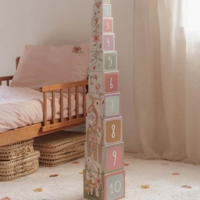 Little Dutch Cubos De Empilhar E Encaixe Em Cartão - Fairy Garden